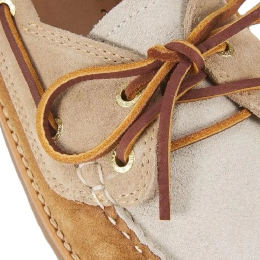 Brand New G.H. Bass & Co. Mens Hampton Tonal Colorblocked Suede Boat Shoes Sz 12